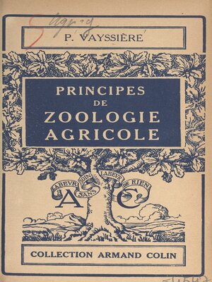 cover image of Principes du zoologie agricole